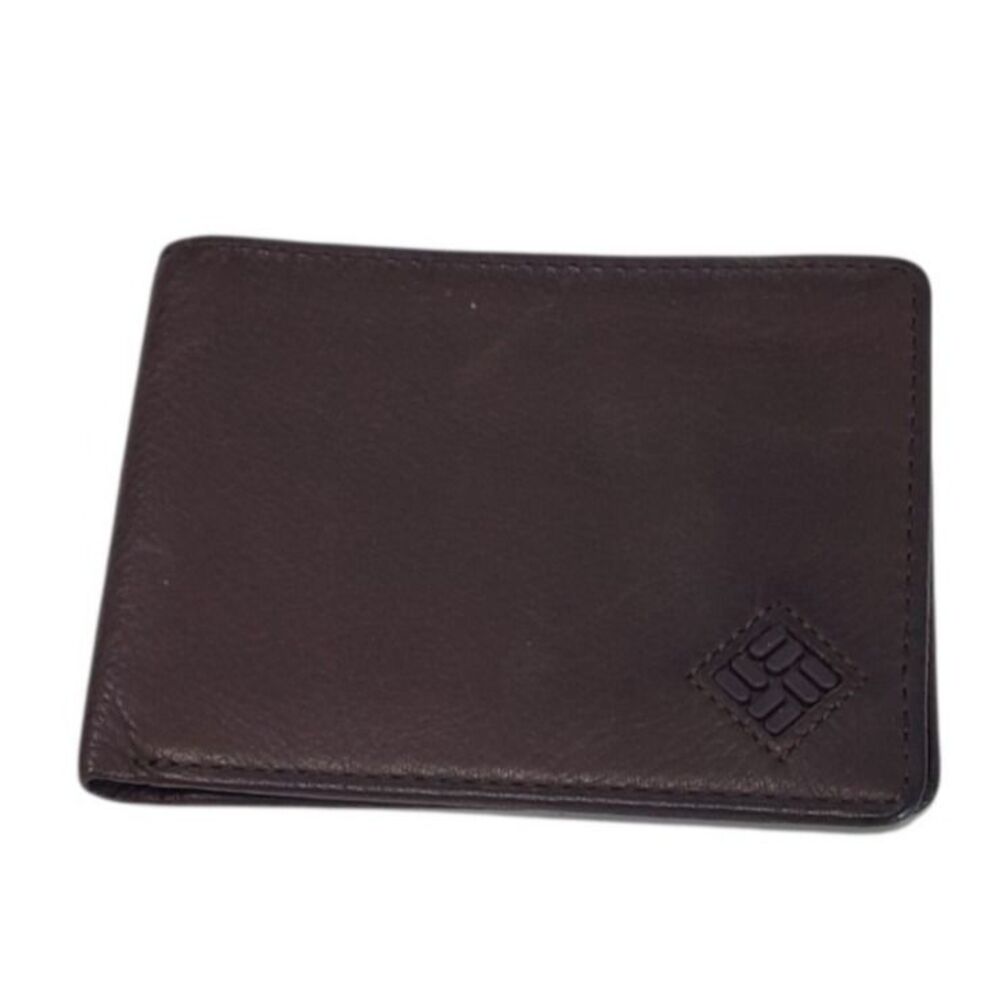 Columbia Men's Brown Leather Bifold Wallet